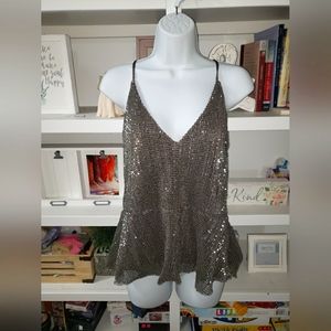 Express, Grey Senquin Top, Large